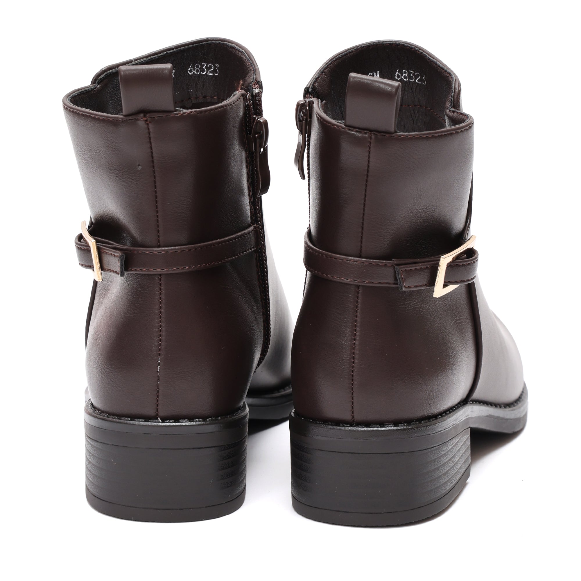 Stivaletti in simil pelle con fibbia dorata- Art.68323