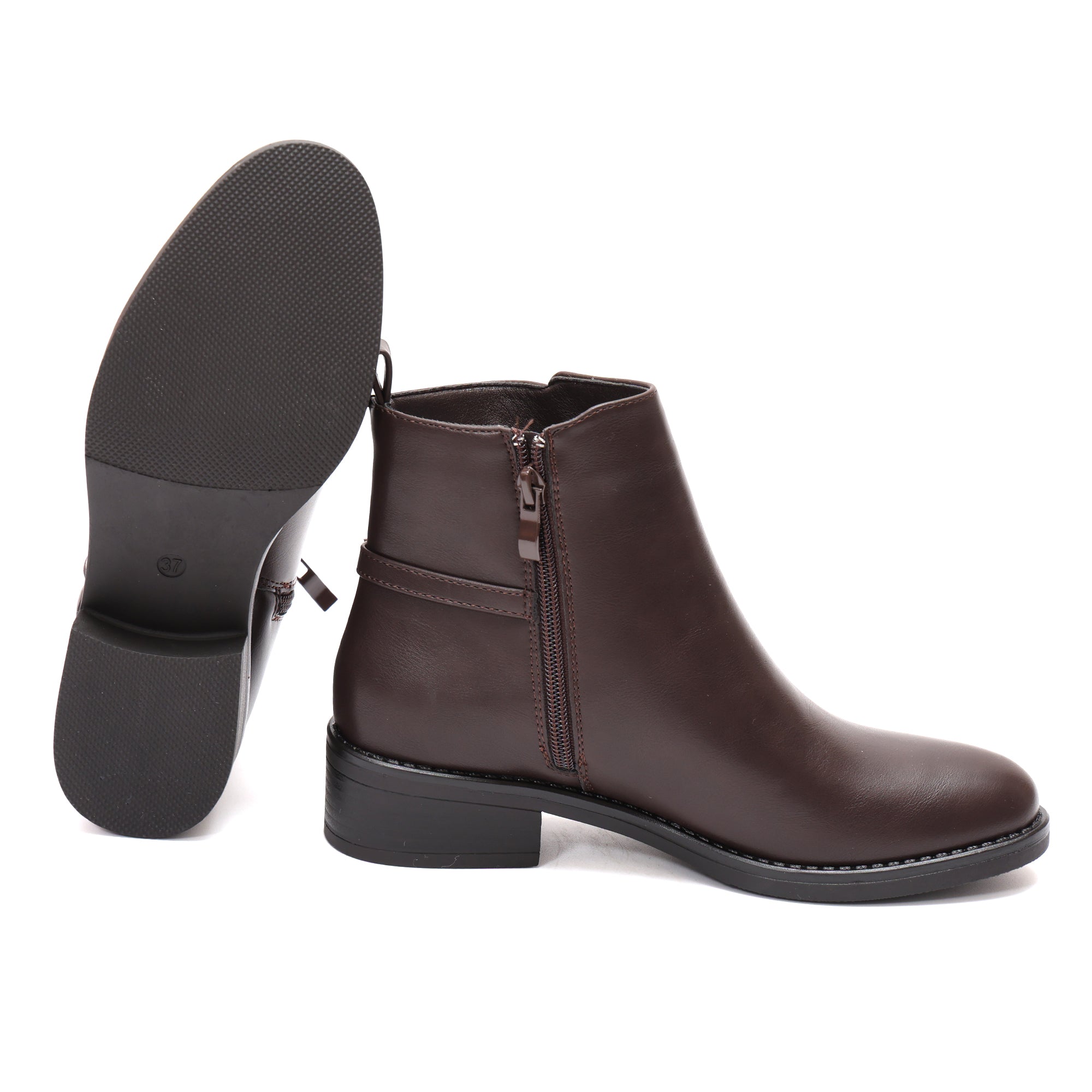 Stivaletti in simil pelle con fibbia dorata- Art.68323