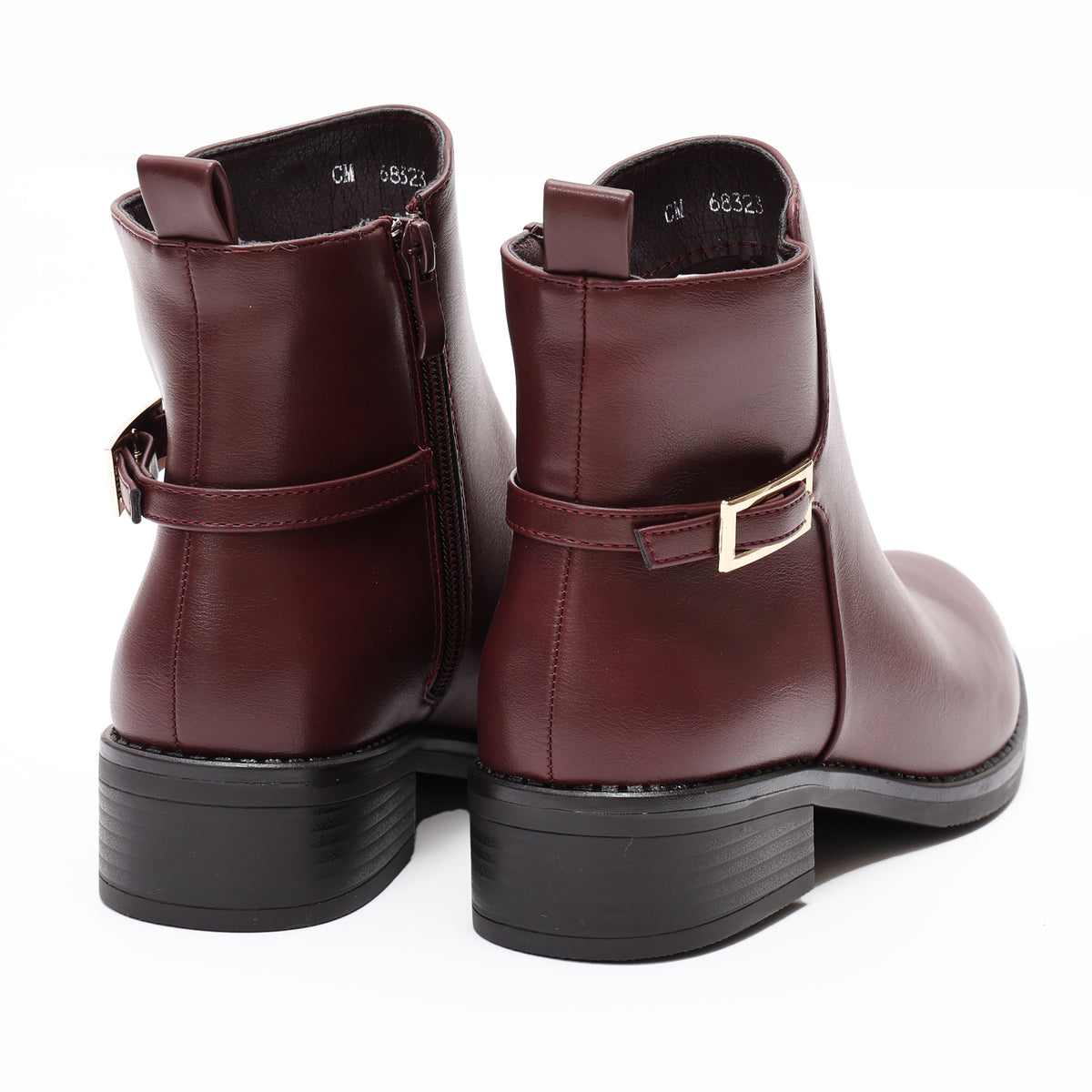 Stivaletti in simil pelle con fibbia dorata- Art.68323