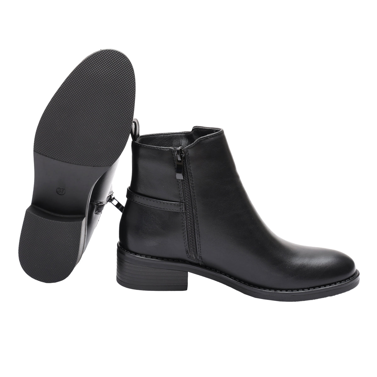 Stivaletti in simil pelle con fibbia dorata- Art.68323
