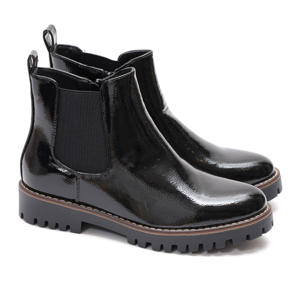 Stivaletto in simil pelle con elastico laterale - Art.DMLM8306