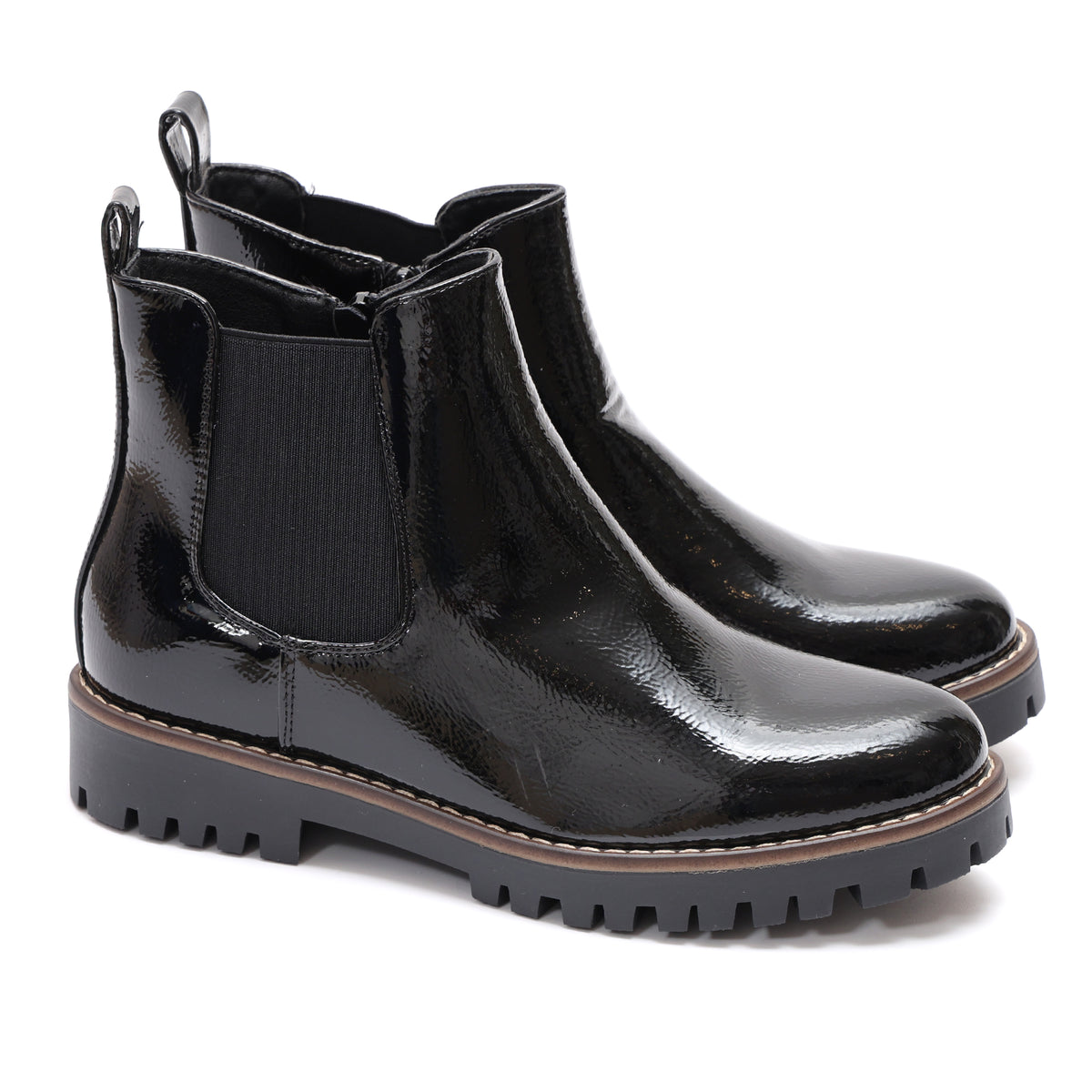 Stivaletto in simil pelle con elastico laterale - Art.DMLM8306