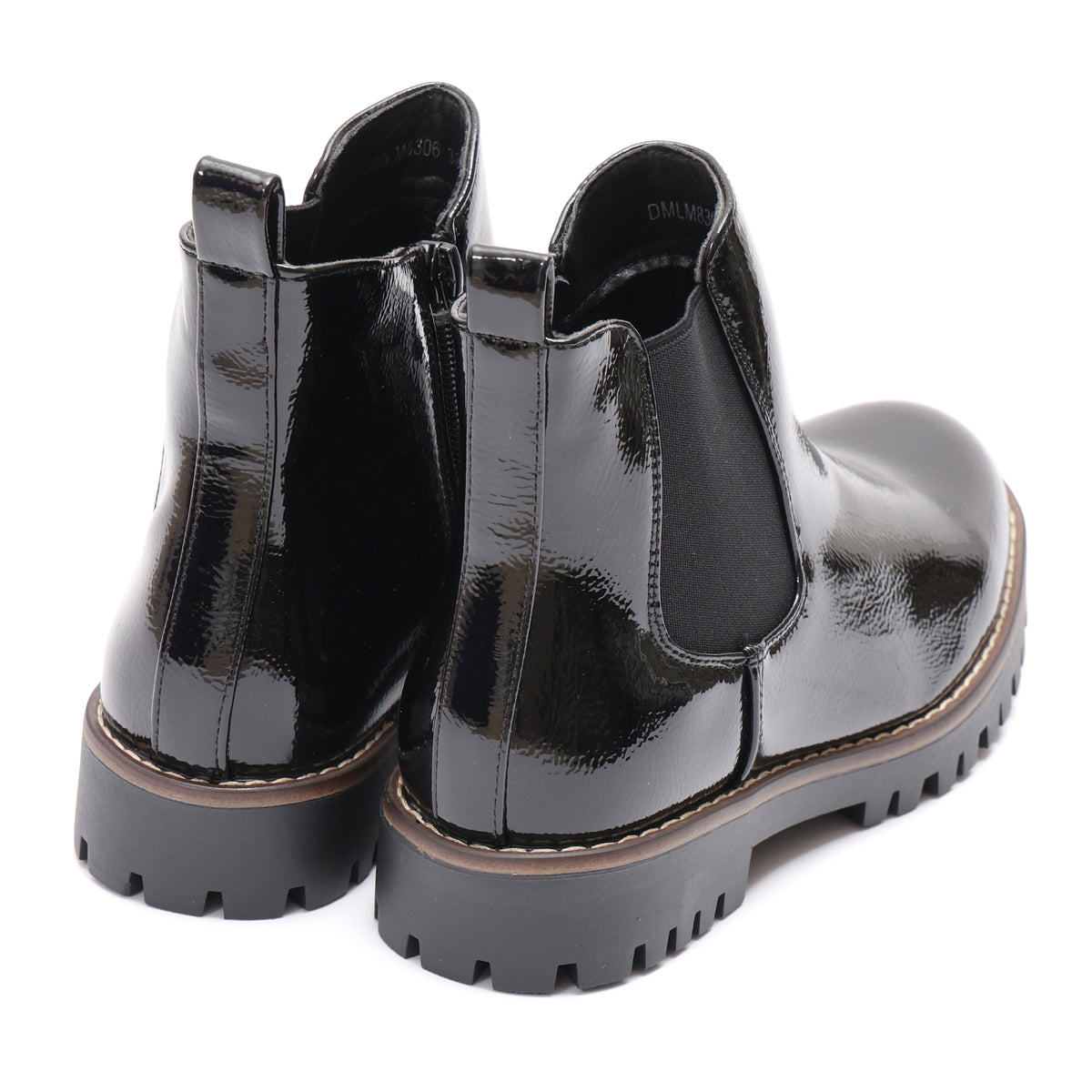 Stivaletto in simil pelle con elastico laterale - Art.DMLM8306