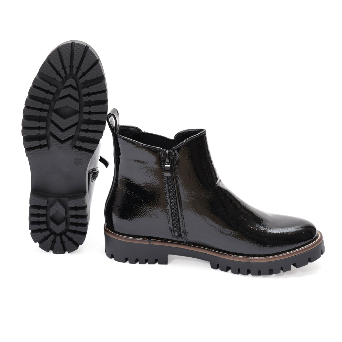 Stivaletto in simil pelle con elastico laterale - Art.DMLM8306