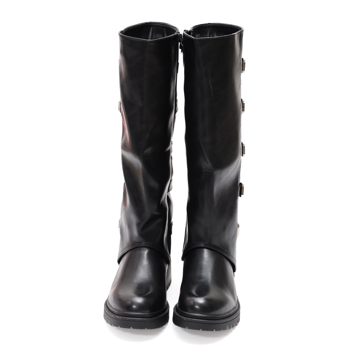 Stivale in simil pelle con cinturini- Art.9245