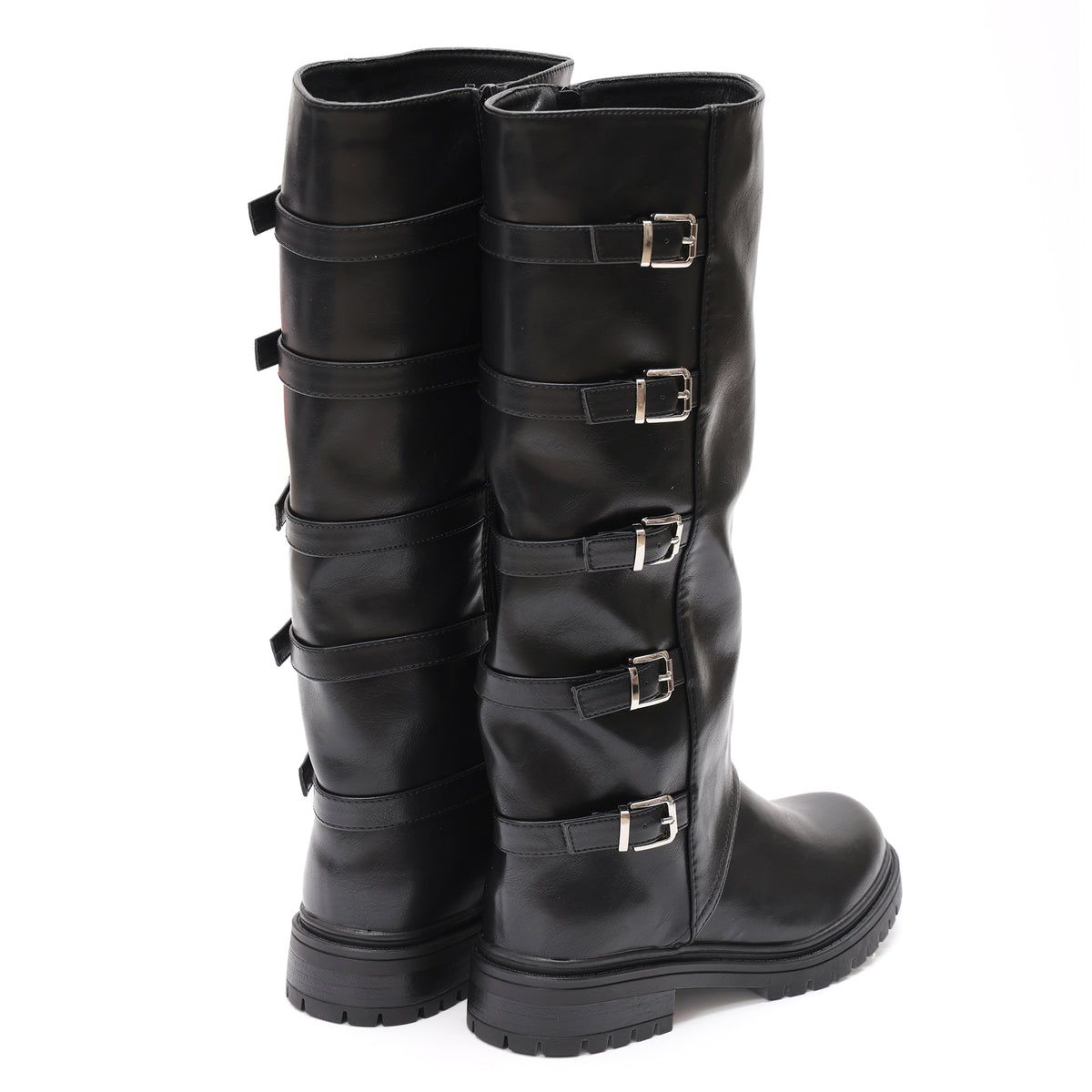 Stivale in simil pelle con cinturini- Art.9245