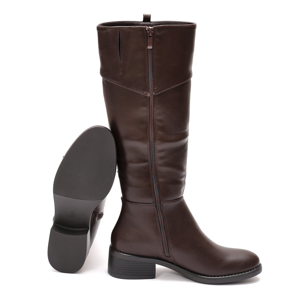 Stivale in simil pelle con fascia elastica e cinturino dorato- Art.68320