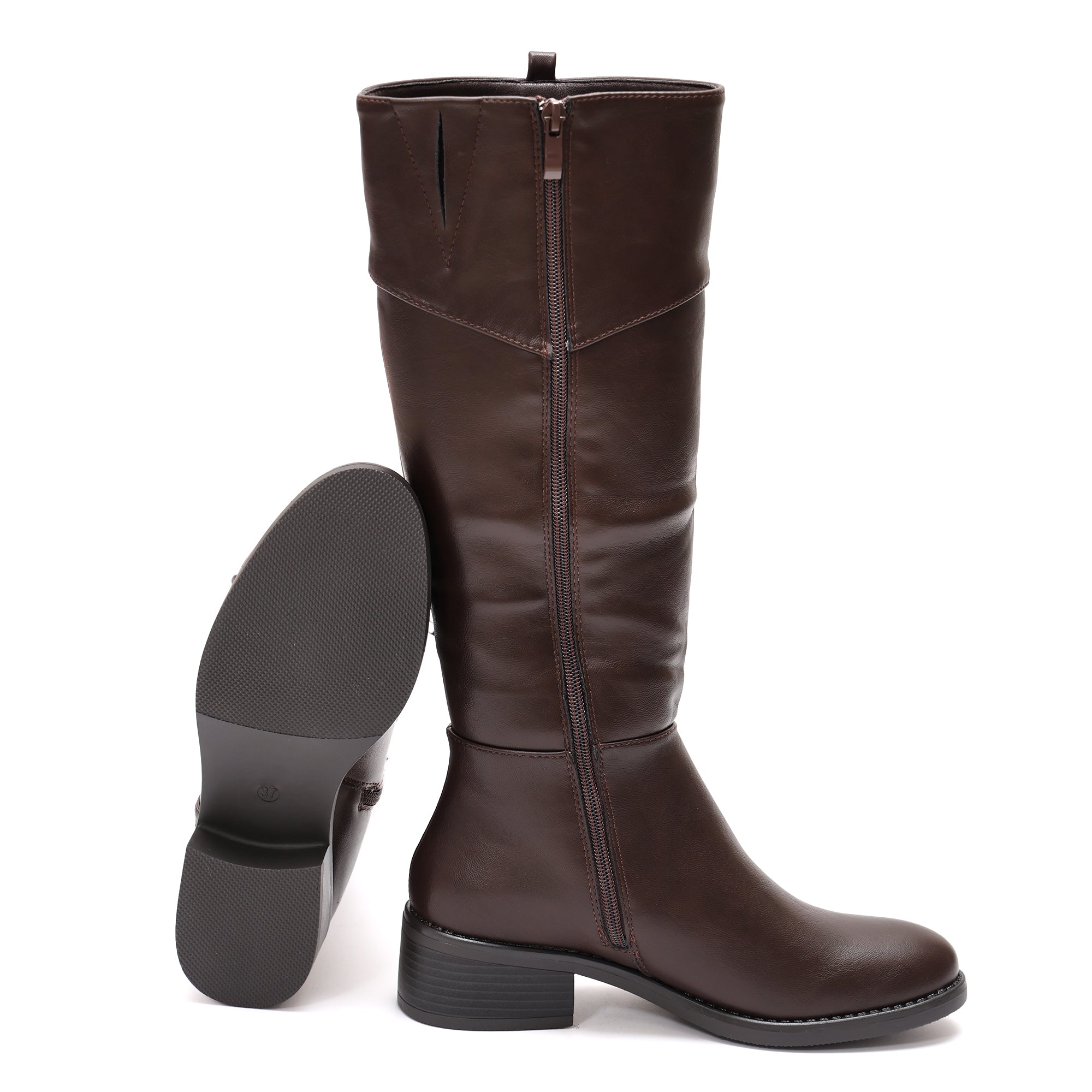 Stivale in simil pelle con fascia elastica e cinturino dorato- Art.68320