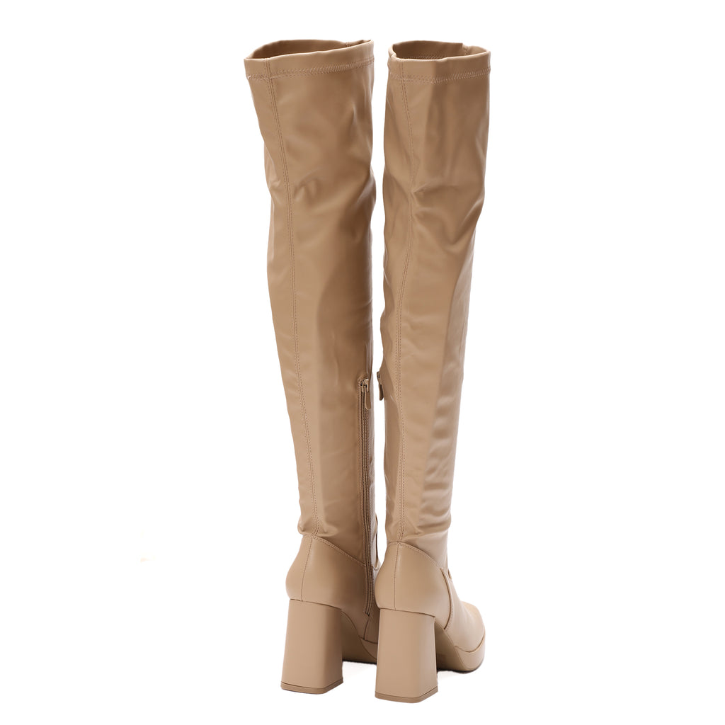 Stivali in simil pelle con tacco- Art.DQY8259