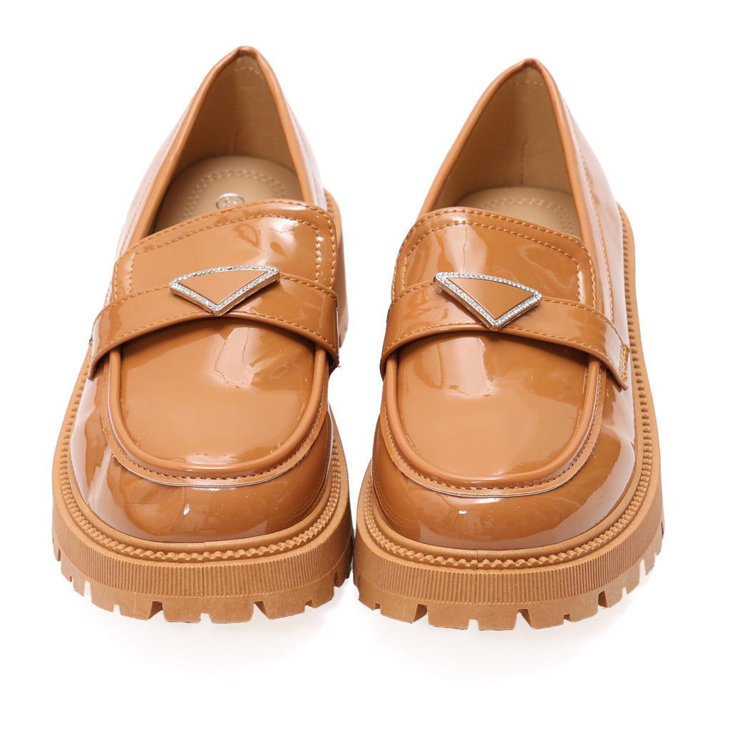 Mocassino in simil pelle con fibbia argentata- Art.DH1144