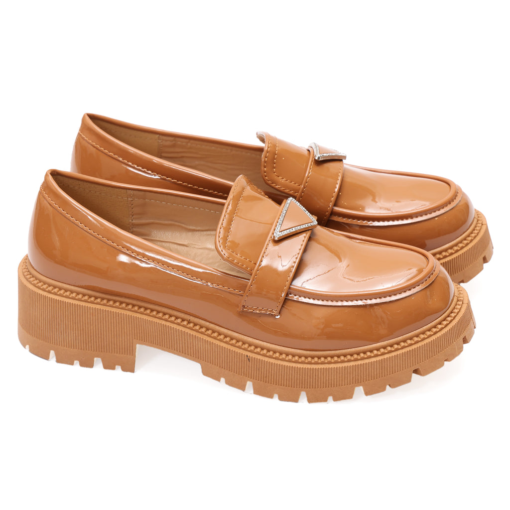 Mocassino in simil pelle con fibbia argentata- Art.DH1144
