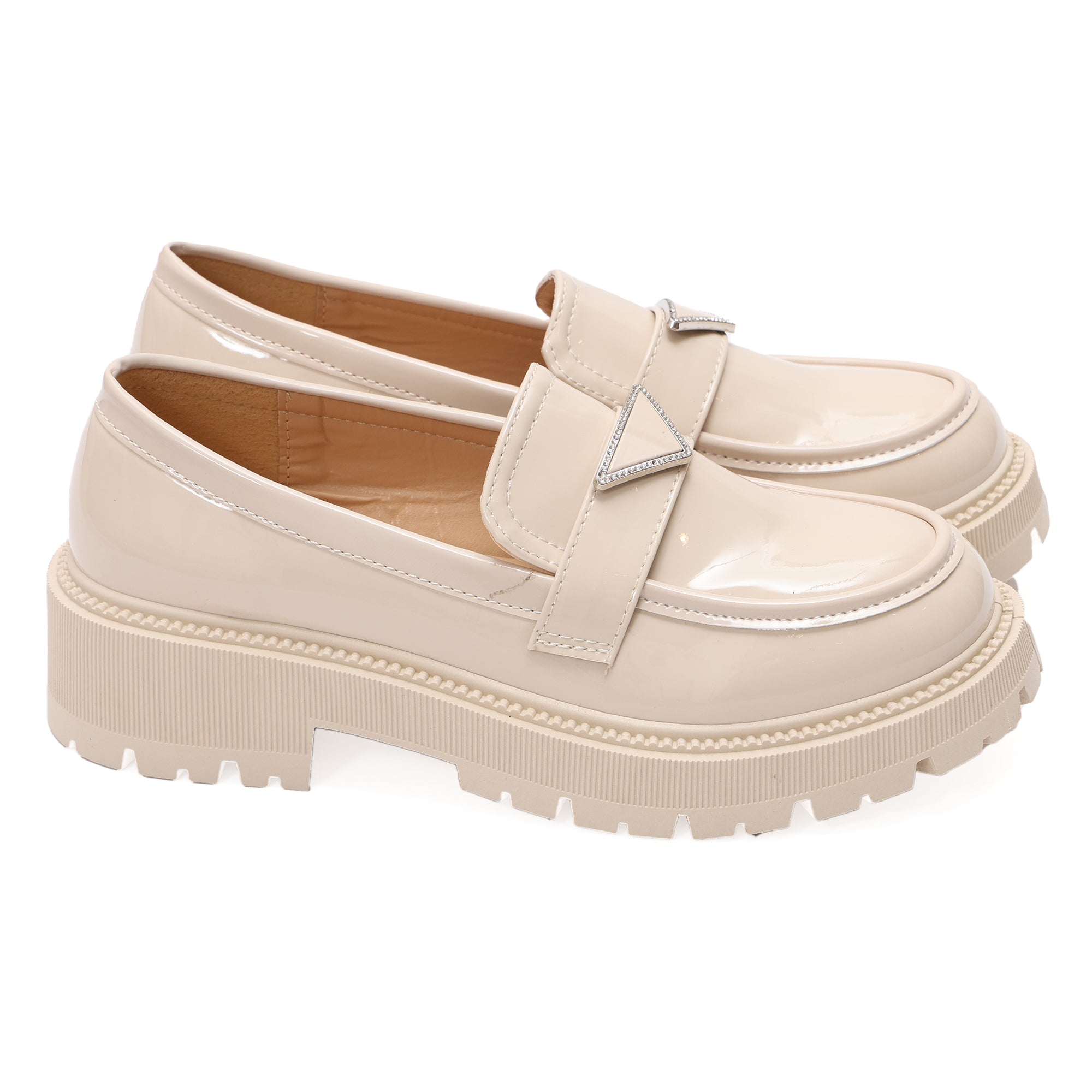 Mocassino in simil pelle con fibbia argentata- Art.DH1144