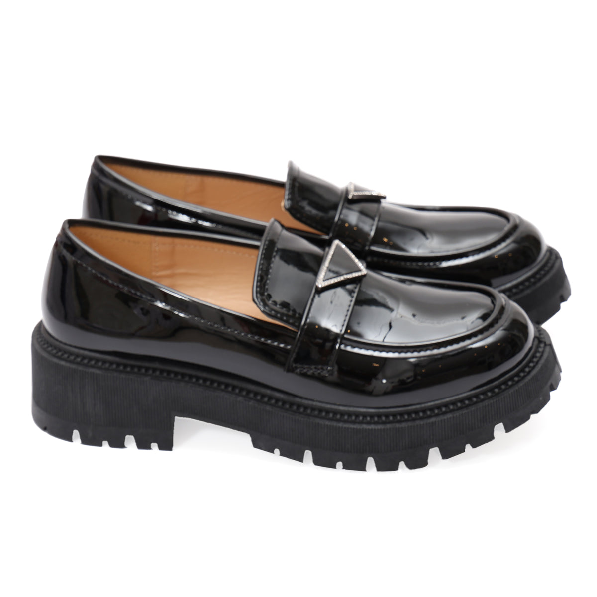 Mocassino in simil pelle con fibbia argentata- Art.DH1144
