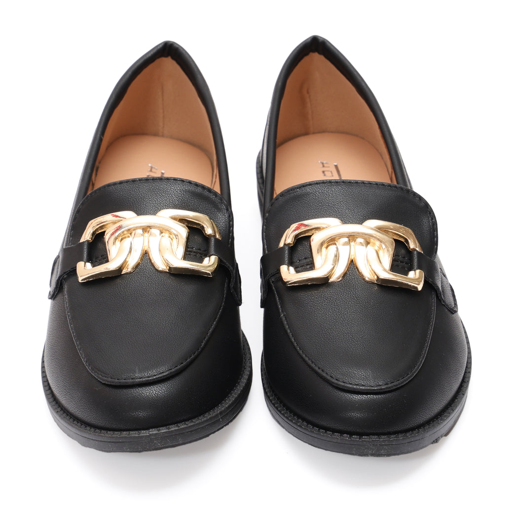 Mocassino in simil pelle con fibbia dorata- Art.HS83364