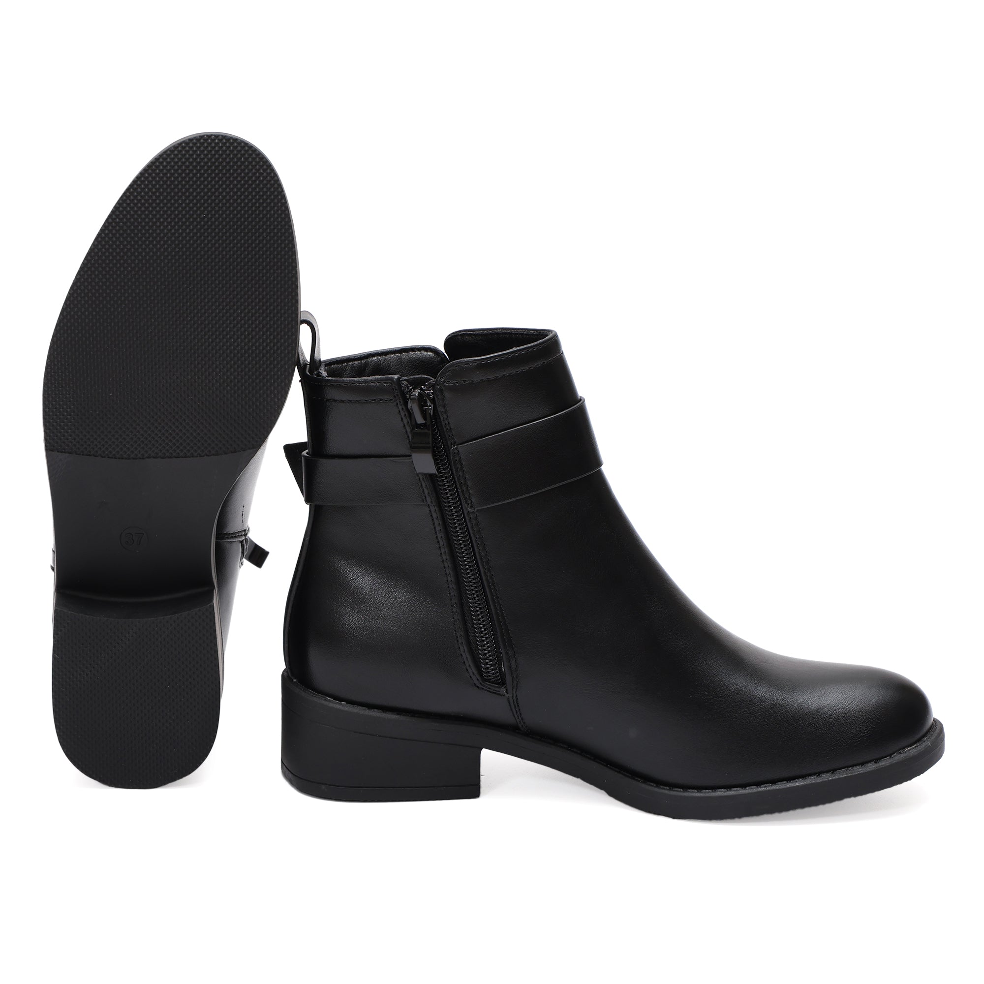 Stivaletto in simil pelle con fibbia dorata- Art.AS3295