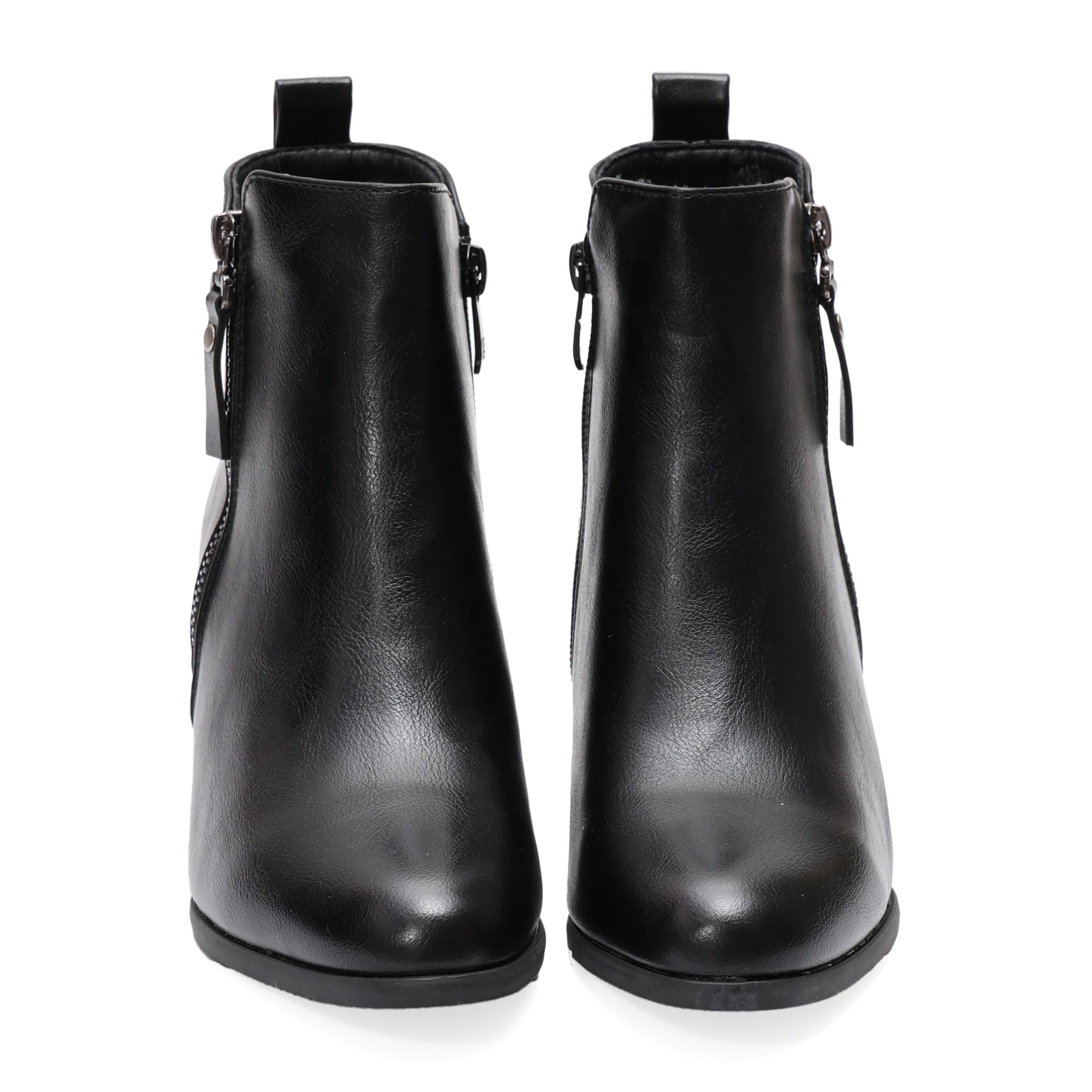 Stivaletto in simil  pelle con tacco e cintura laterale- Art.CHC268
