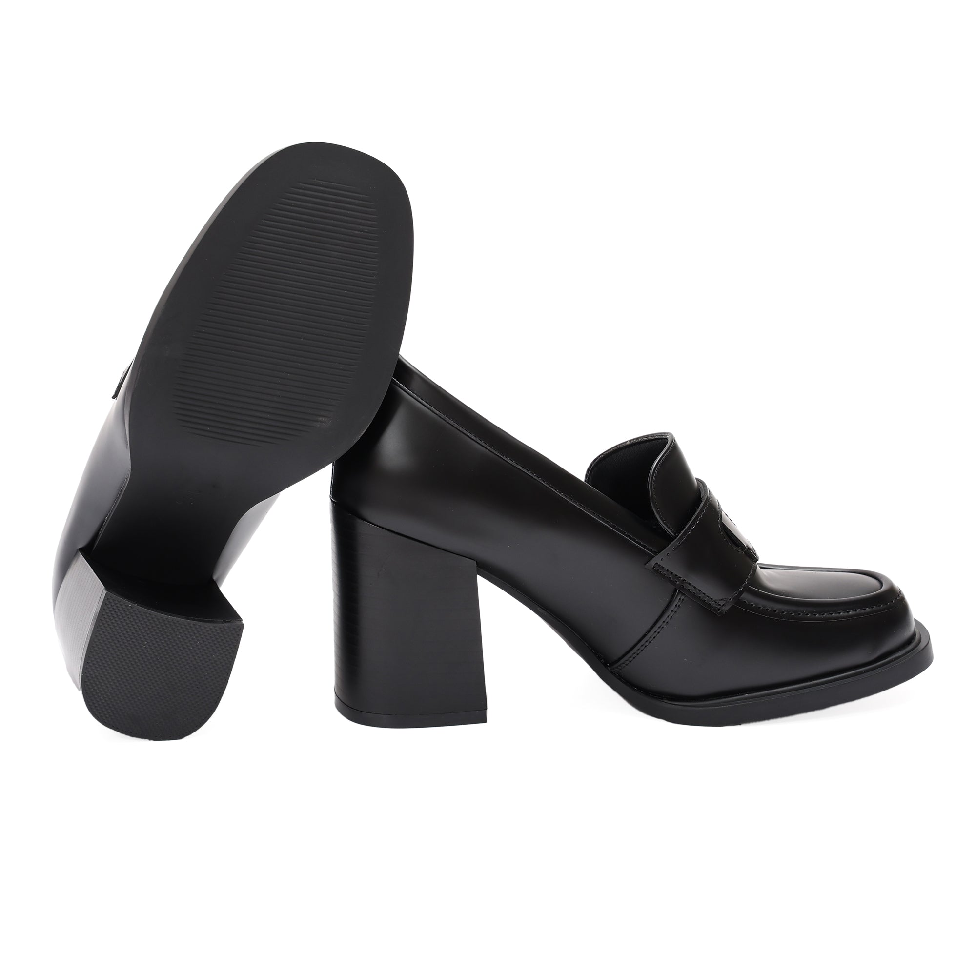 Mocassino in simil pelle con tacco- Art.9239