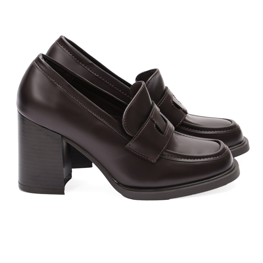 Mocassino in simil pelle con tacco- Art.9239