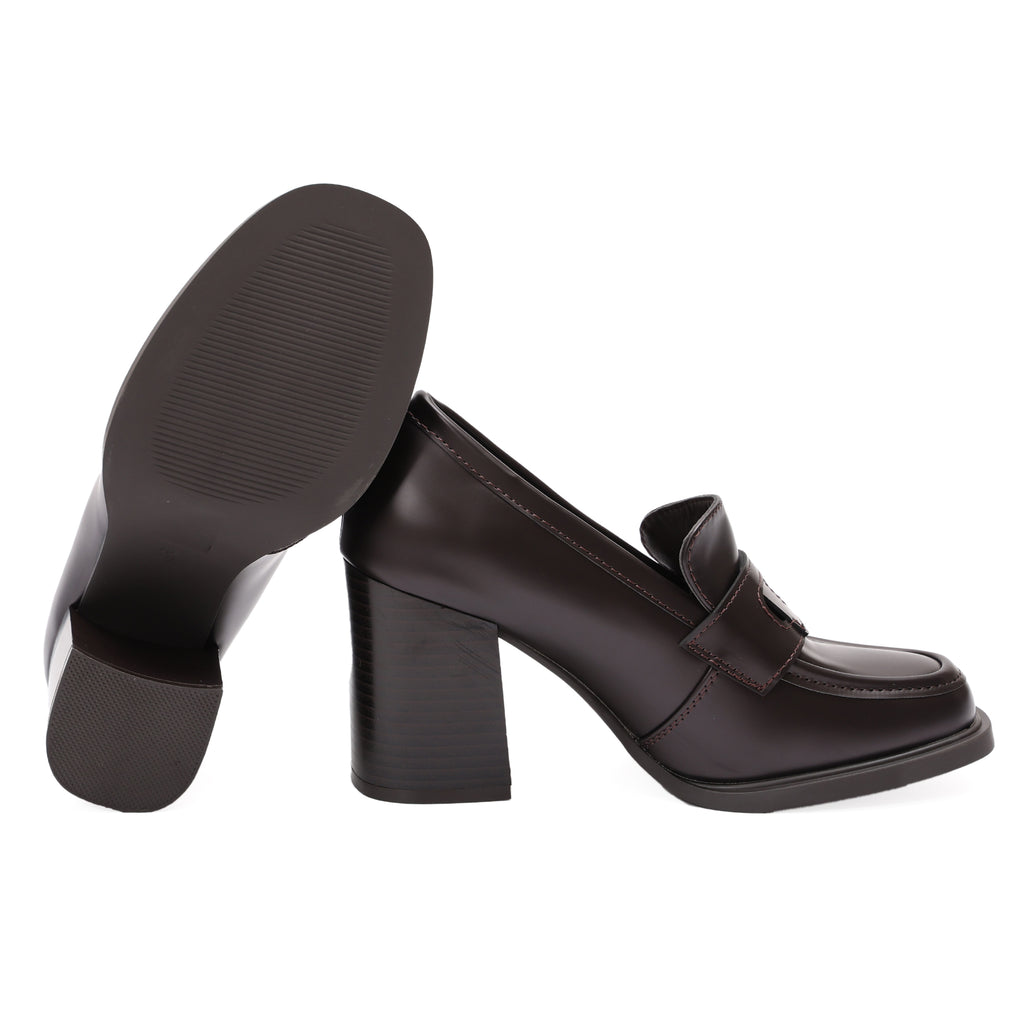 Mocassino in simil pelle con tacco- Art.9239