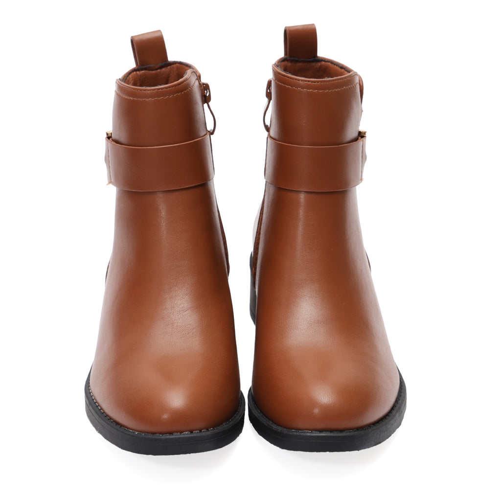 Stivaletto in simil pelle con fibbia dorata- Art.AS3295