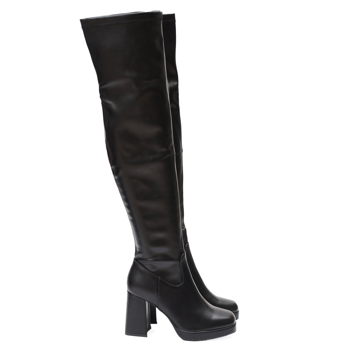 Stivali in simil pelle con tacco- Art.DQY8259