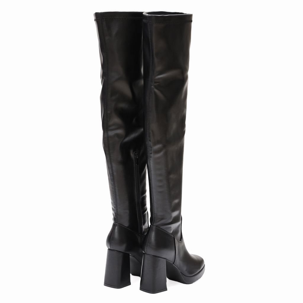 Stivali in simil pelle con tacco- Art.DQY8259