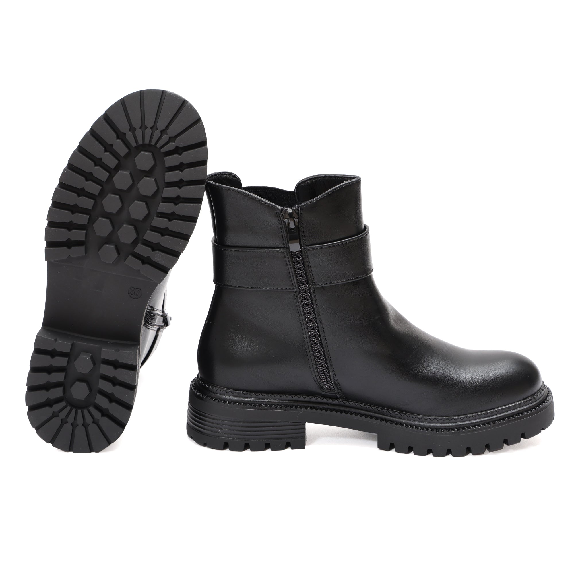 Stivaletto in simil pelle con elastico e fibbia dorata - Art.DMLM8993