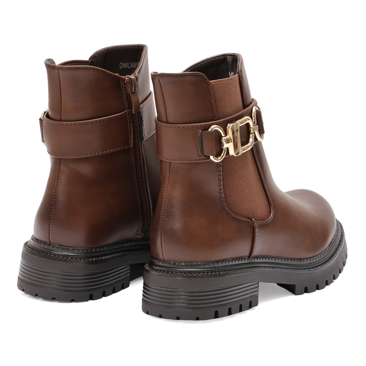 Stivaletto in simil pelle con elastico e fibbia dorata - Art.DMLM8993