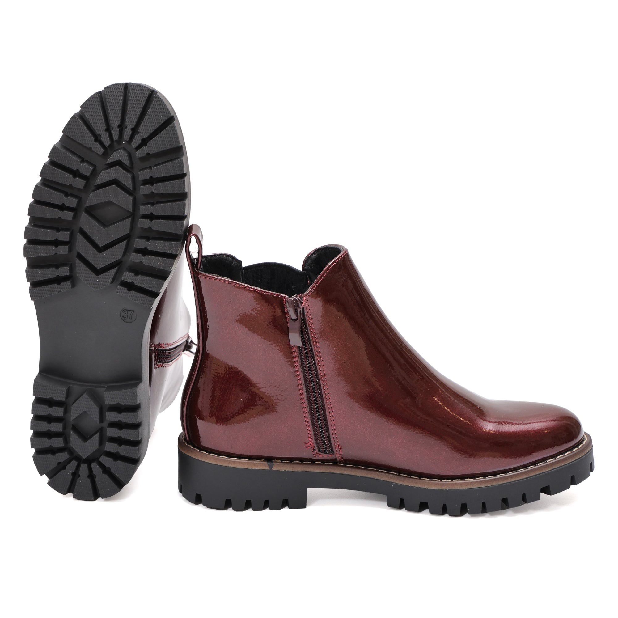 Stivaletto in simil pelle con elastico laterale - Art.DMLM8306