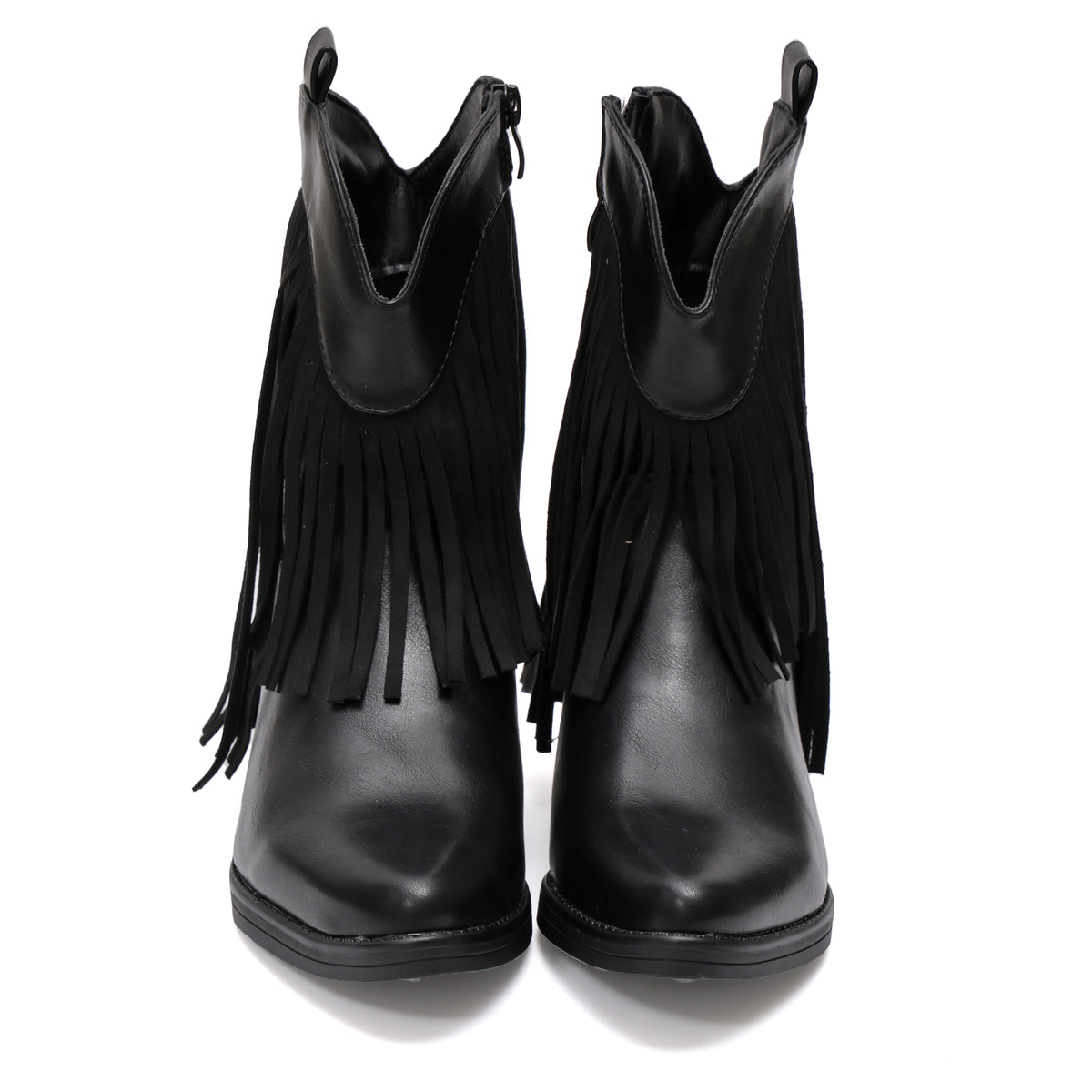 Stivaletto in simil pelle con frangia- Art.9255
