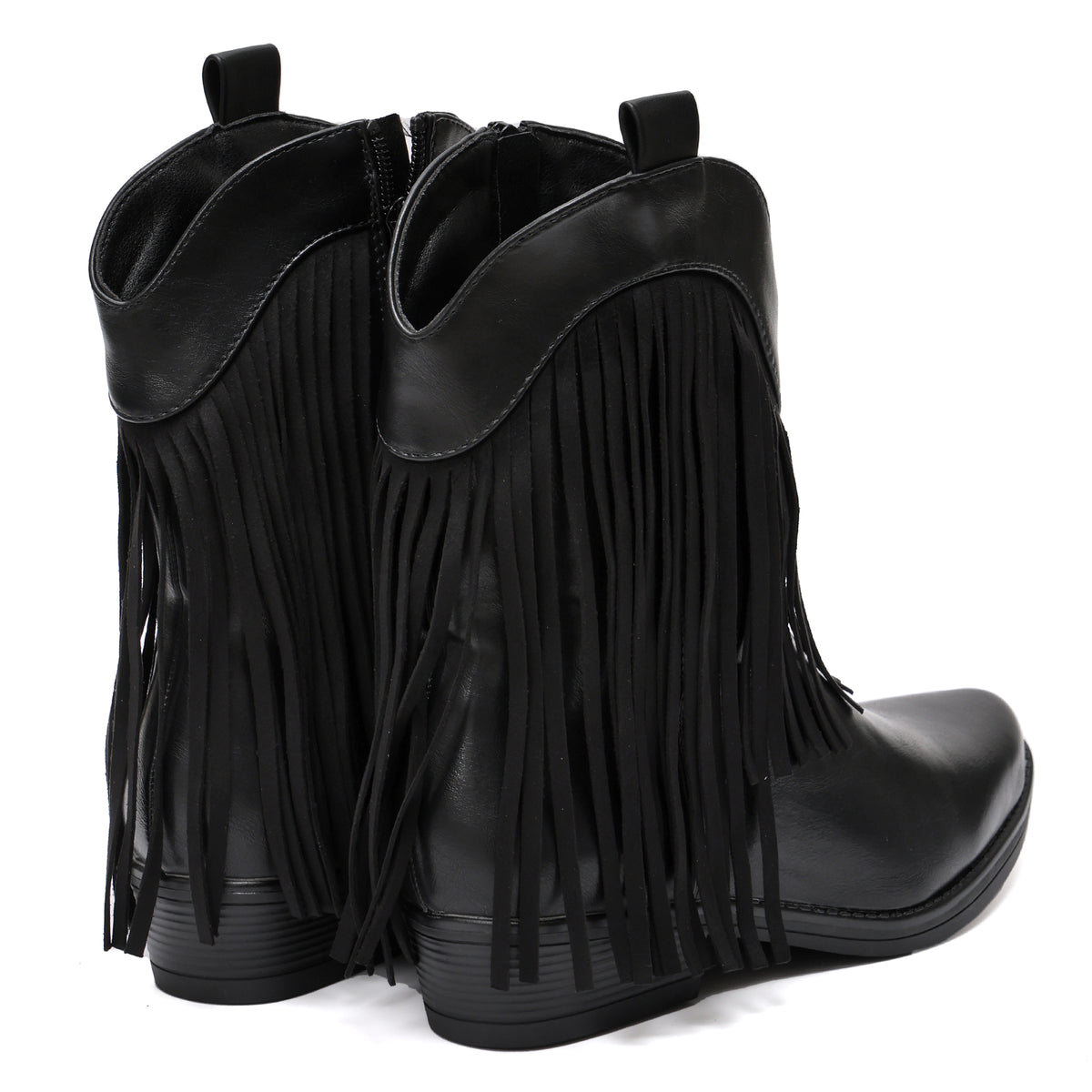 Stivaletto in simil pelle con frangia- Art.9255