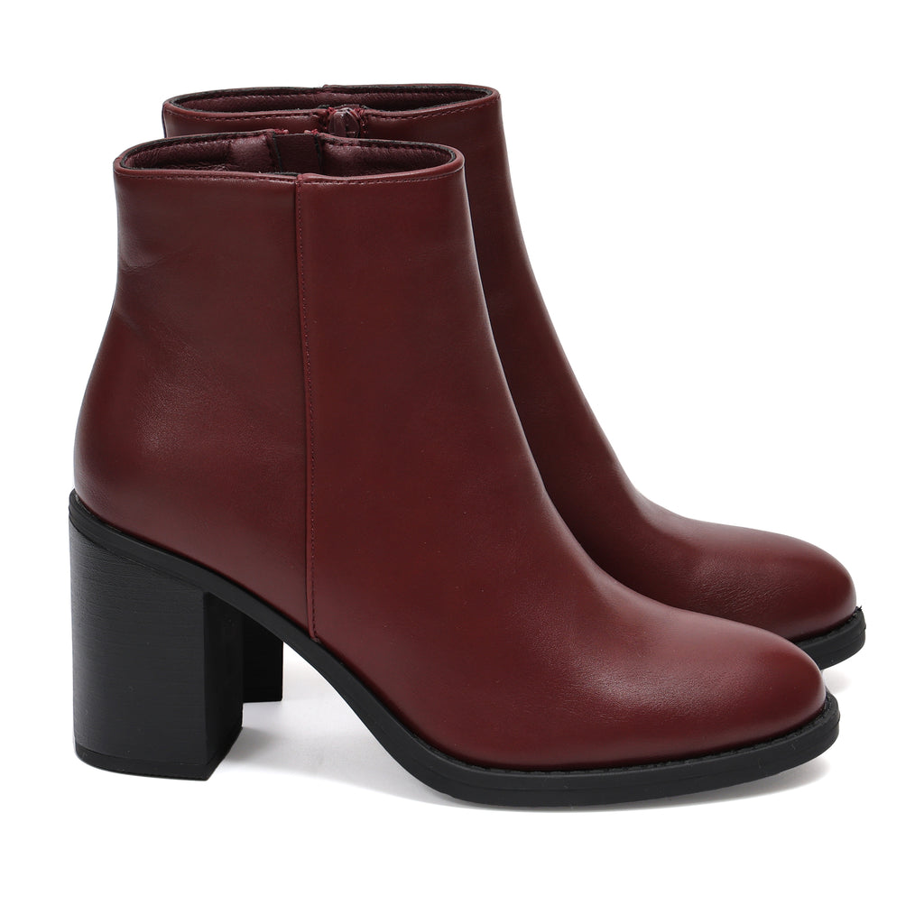 Stivaletto in simil pelle con tacco- Art.BM203