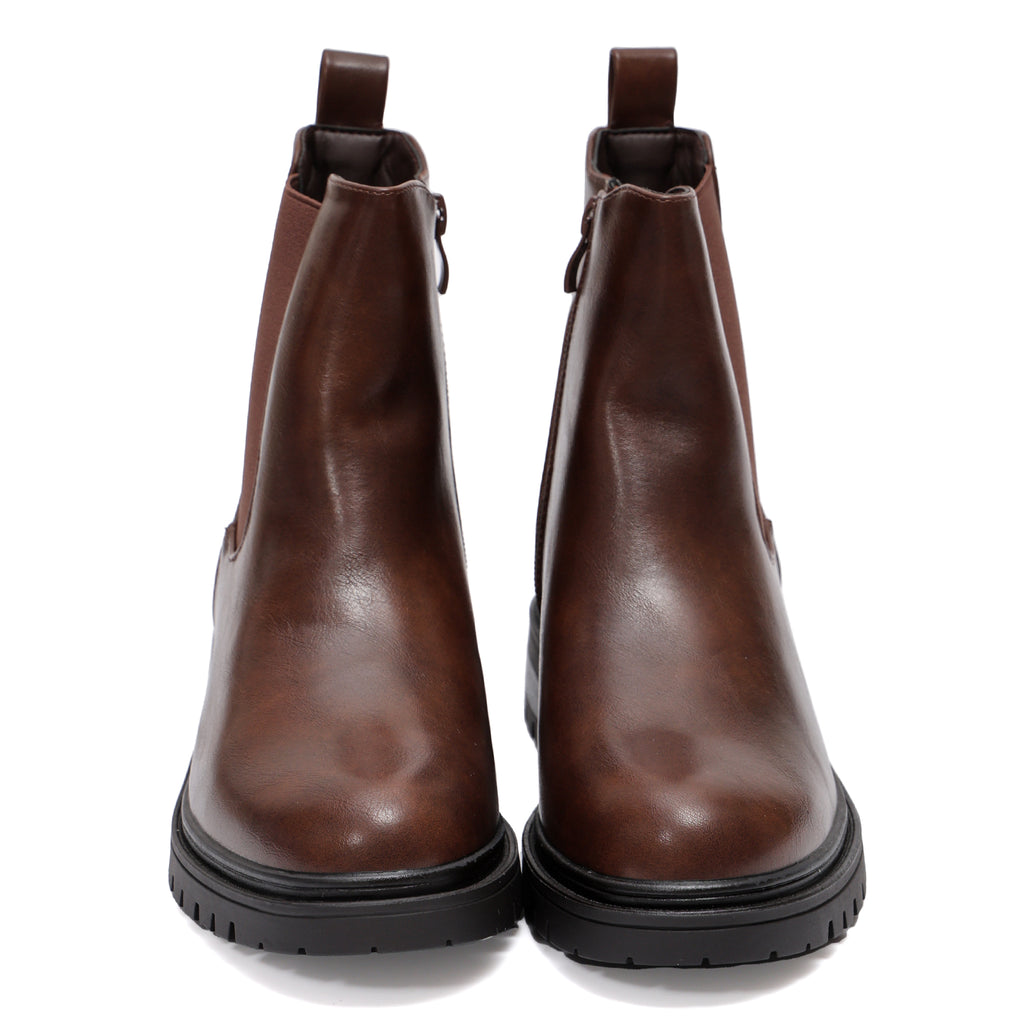 Stivaletto in simil pelle con fascia elastica- Art.9268