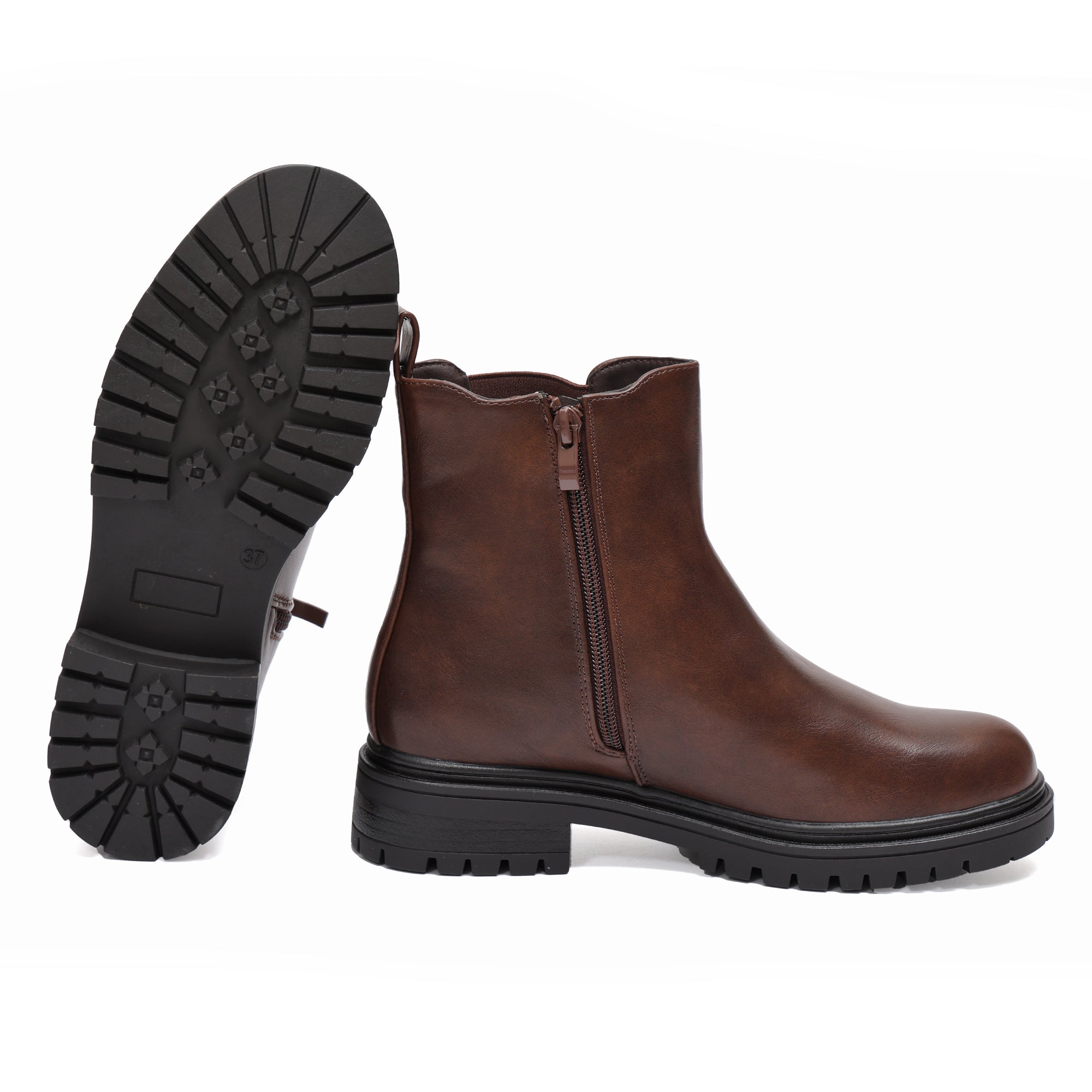 Stivaletto in simil pelle con fascia elastica- Art.9268
