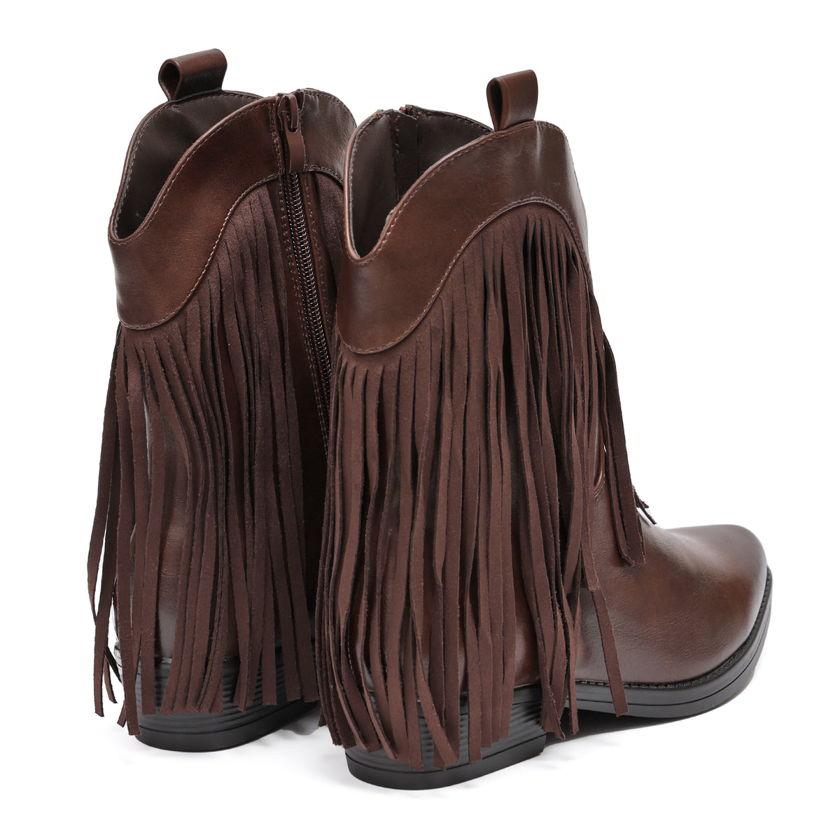 Stivaletto in simil pelle con frangia- Art.9255