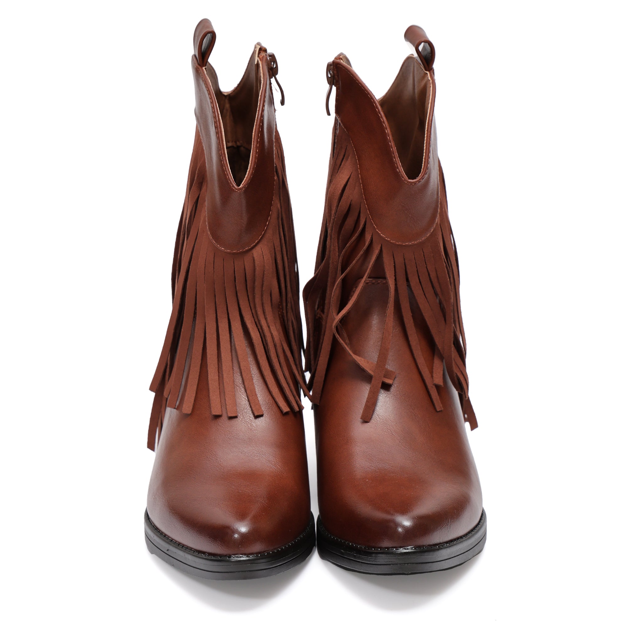 Stivaletto in simil pelle con frangia- Art.9255