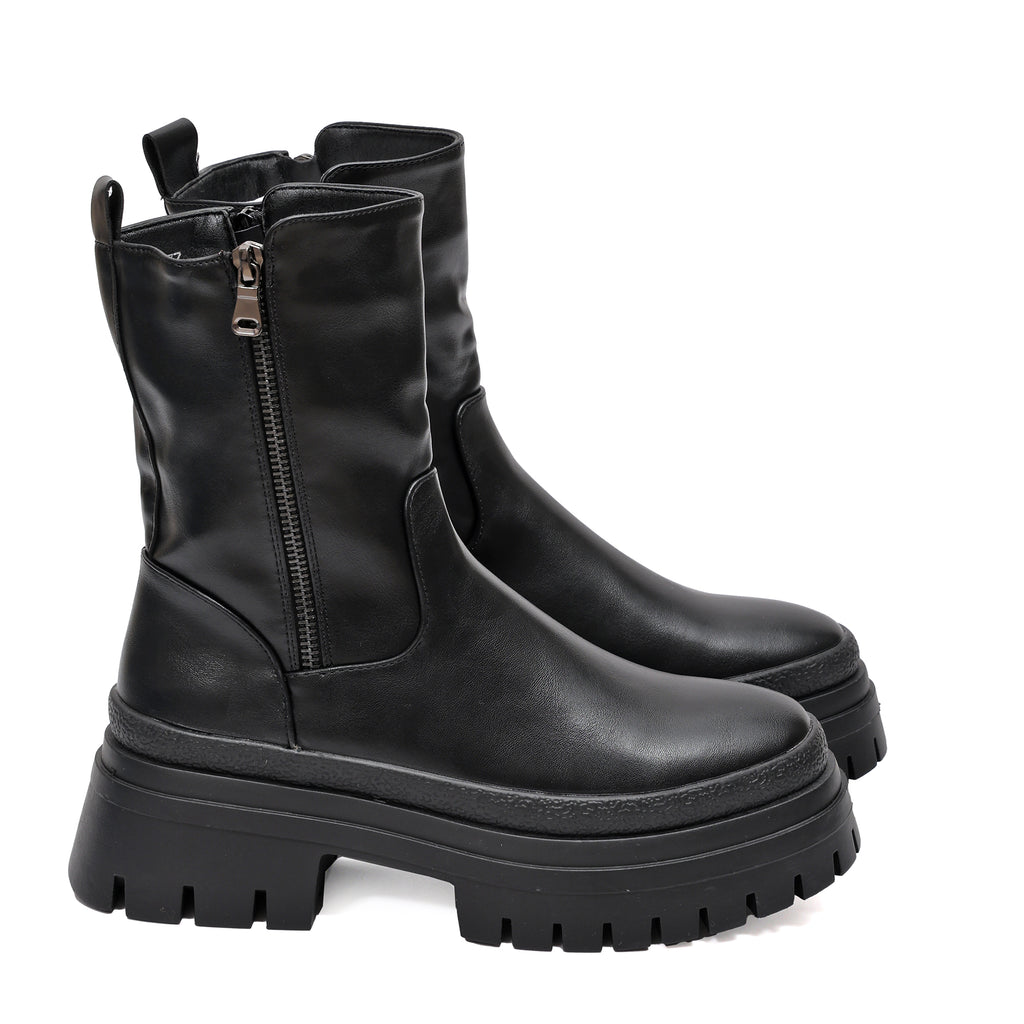 Stivaletto in simil pelle con cintura finta- Art.DQY9616