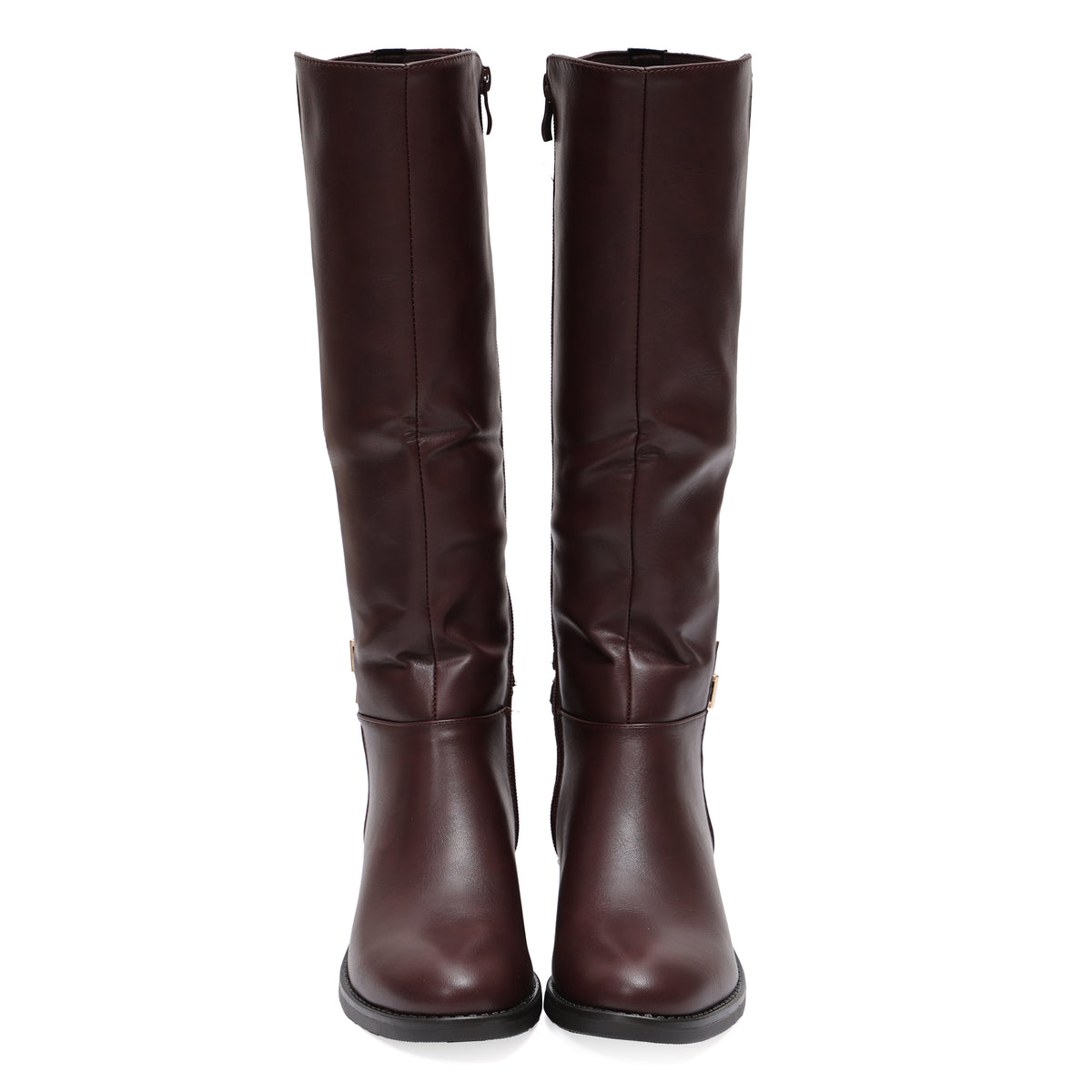 Stivale in simil pelle con fascia elastica e cinturino dorato- Art.68322