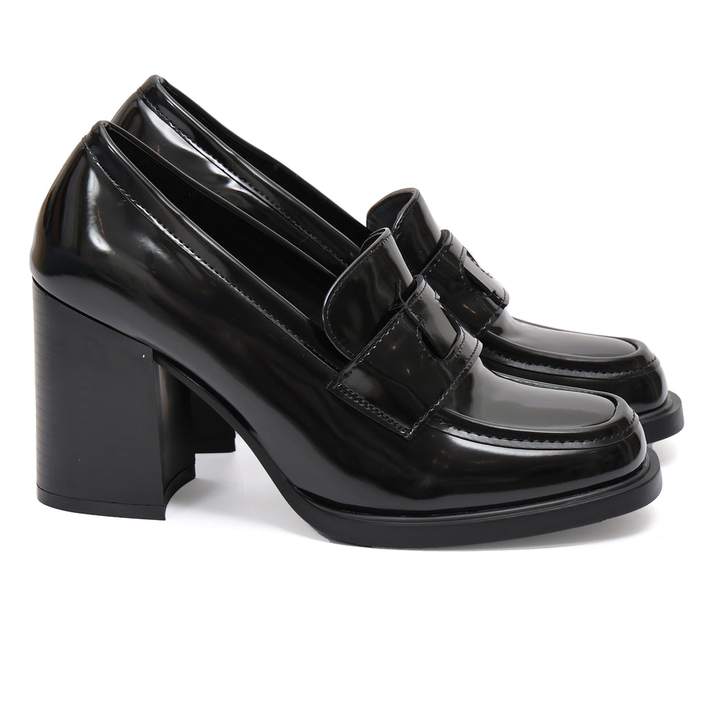Mocassino in simil pelle con tacco- Art.9238