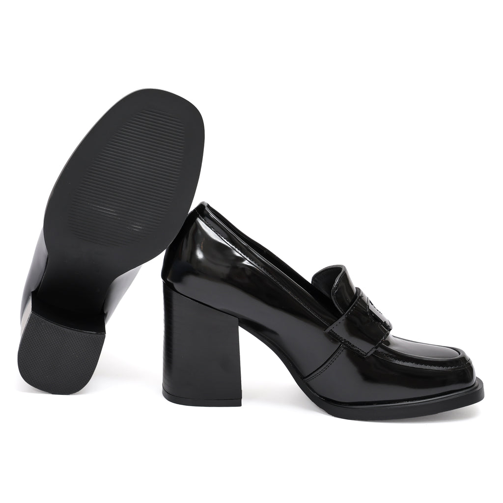 Mocassino in simil pelle con tacco- Art.9238