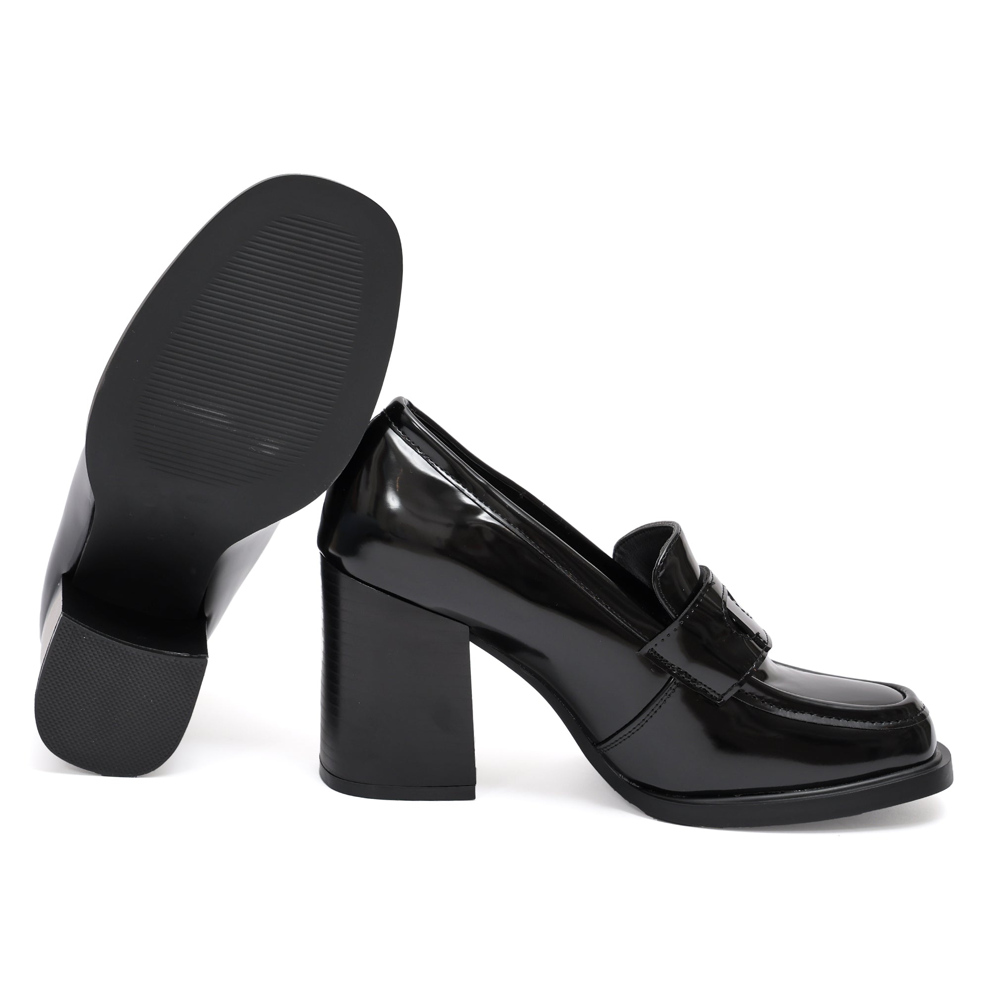 Mocassino in simil pelle con tacco- Art.9238