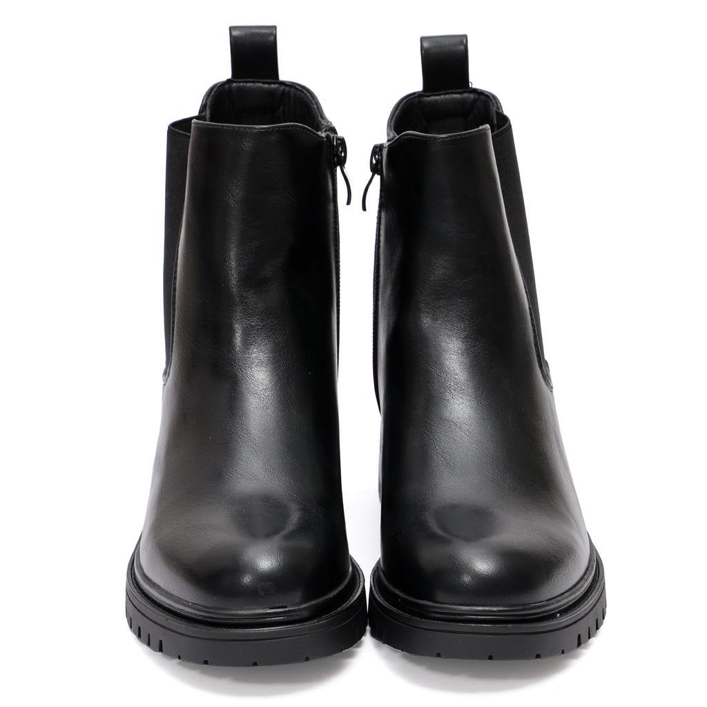 Stivaletto in simil pelle con fascia elastica- Art.9268