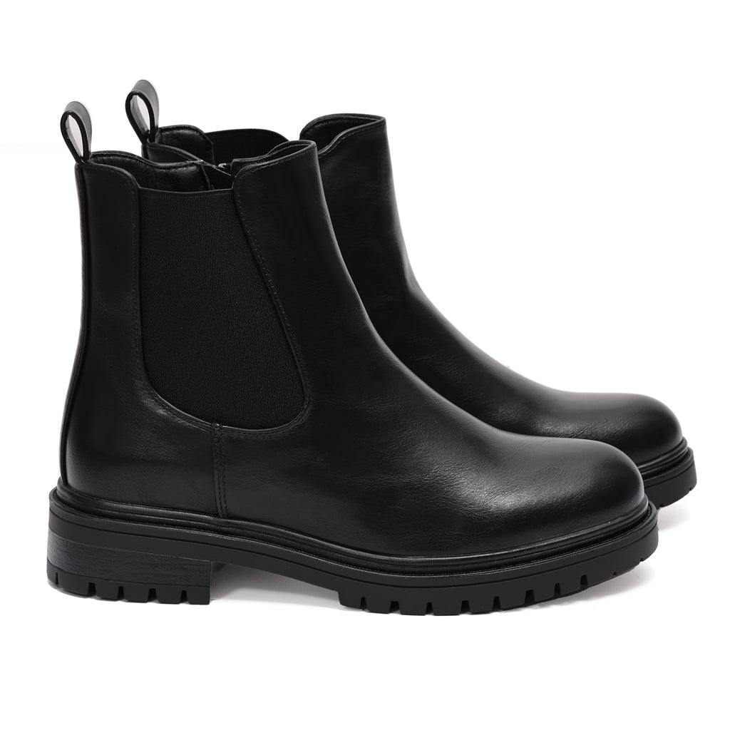 Stivaletto in simil pelle con fascia elastica- Art.9268