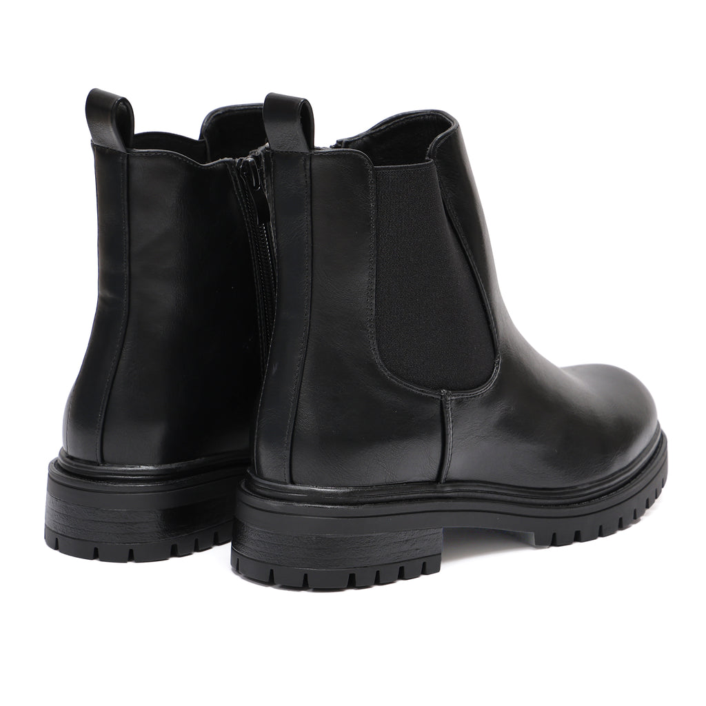 Stivaletto in simil pelle con fascia elastica- Art.9268