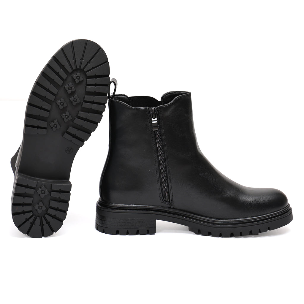 Stivaletto in simil pelle con fascia elastica- Art.9268