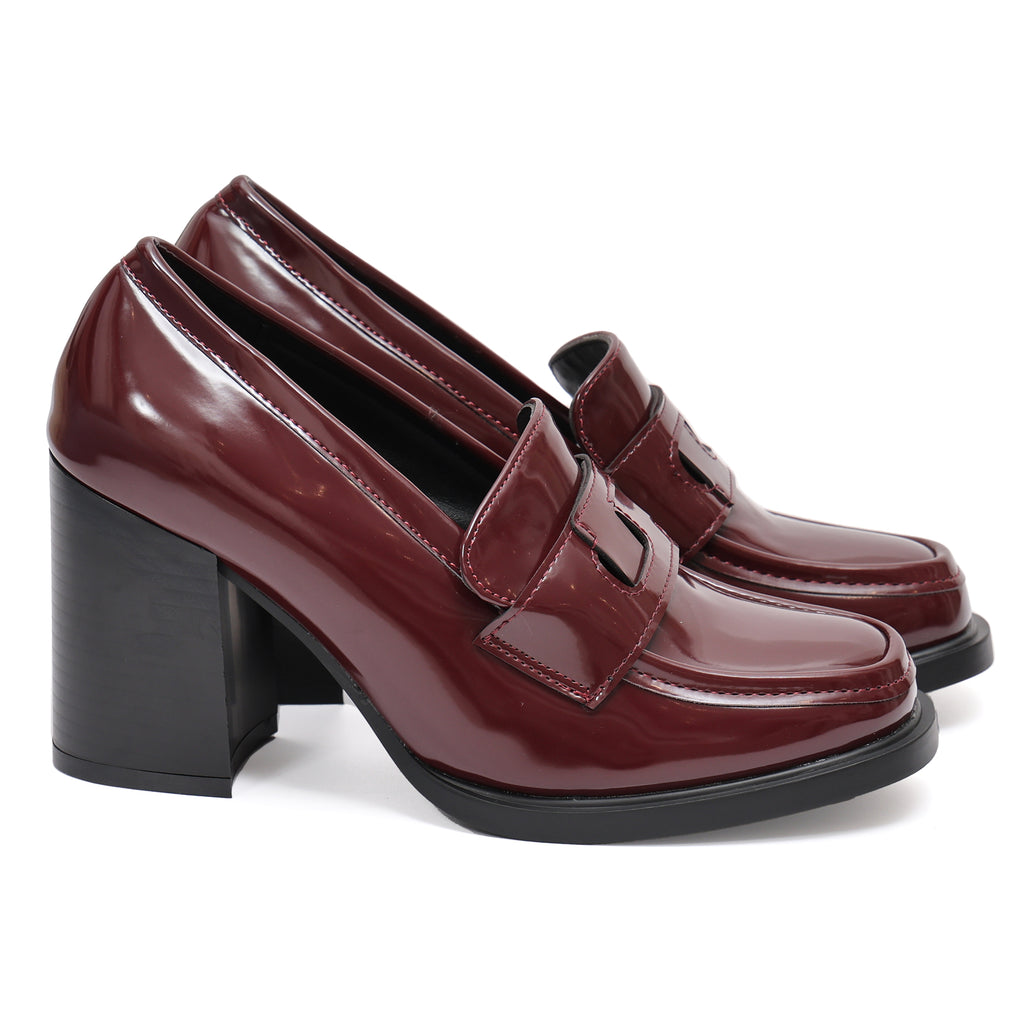 Mocassino in simil pelle con tacco- Art.9238