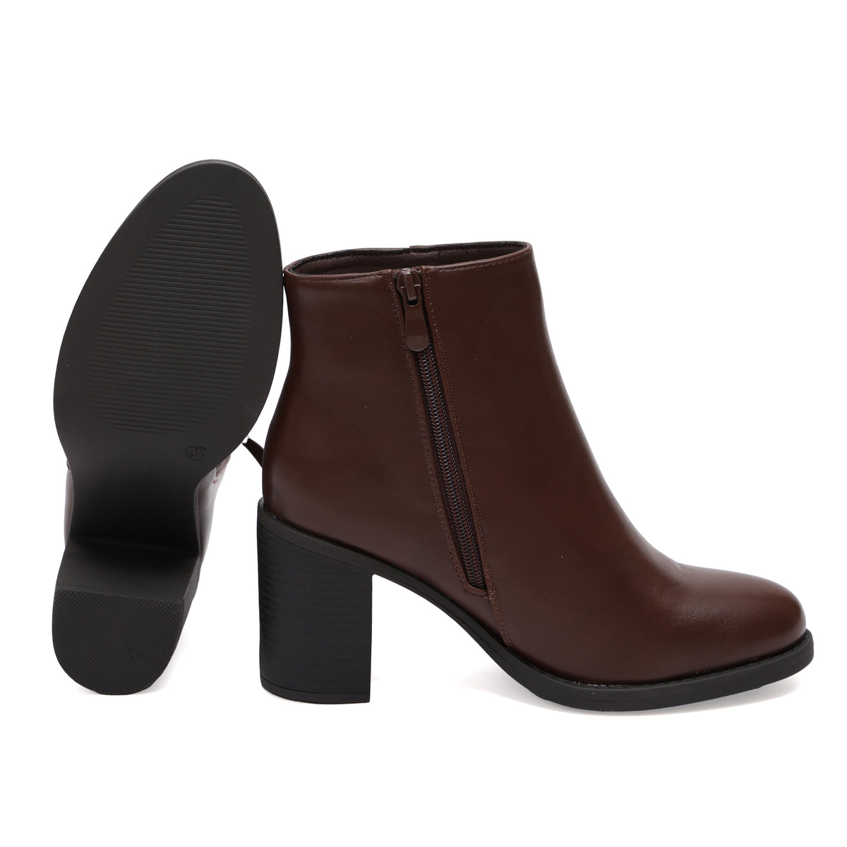 Stivaletto in simil pelle con tacco- Art.BM203