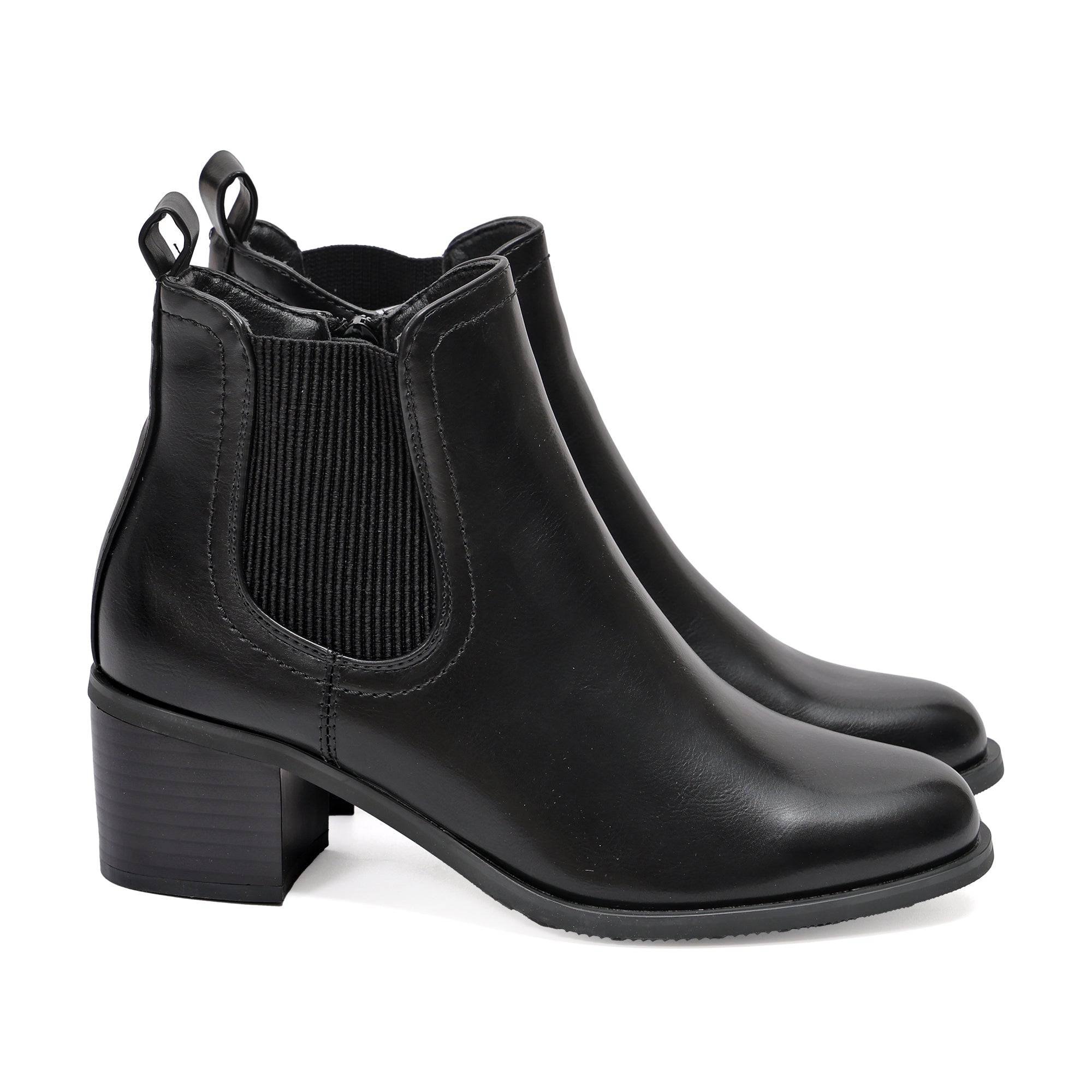 Stivaletto in simil pelle con fascia elastica- Art.CHC203