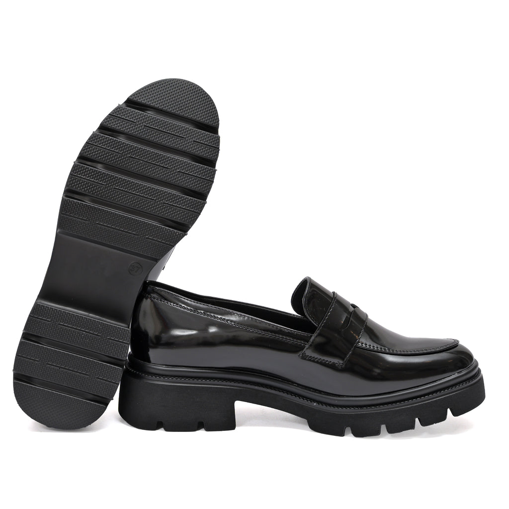 Mocassino in simil pelle con tacco comodo- Art.9241