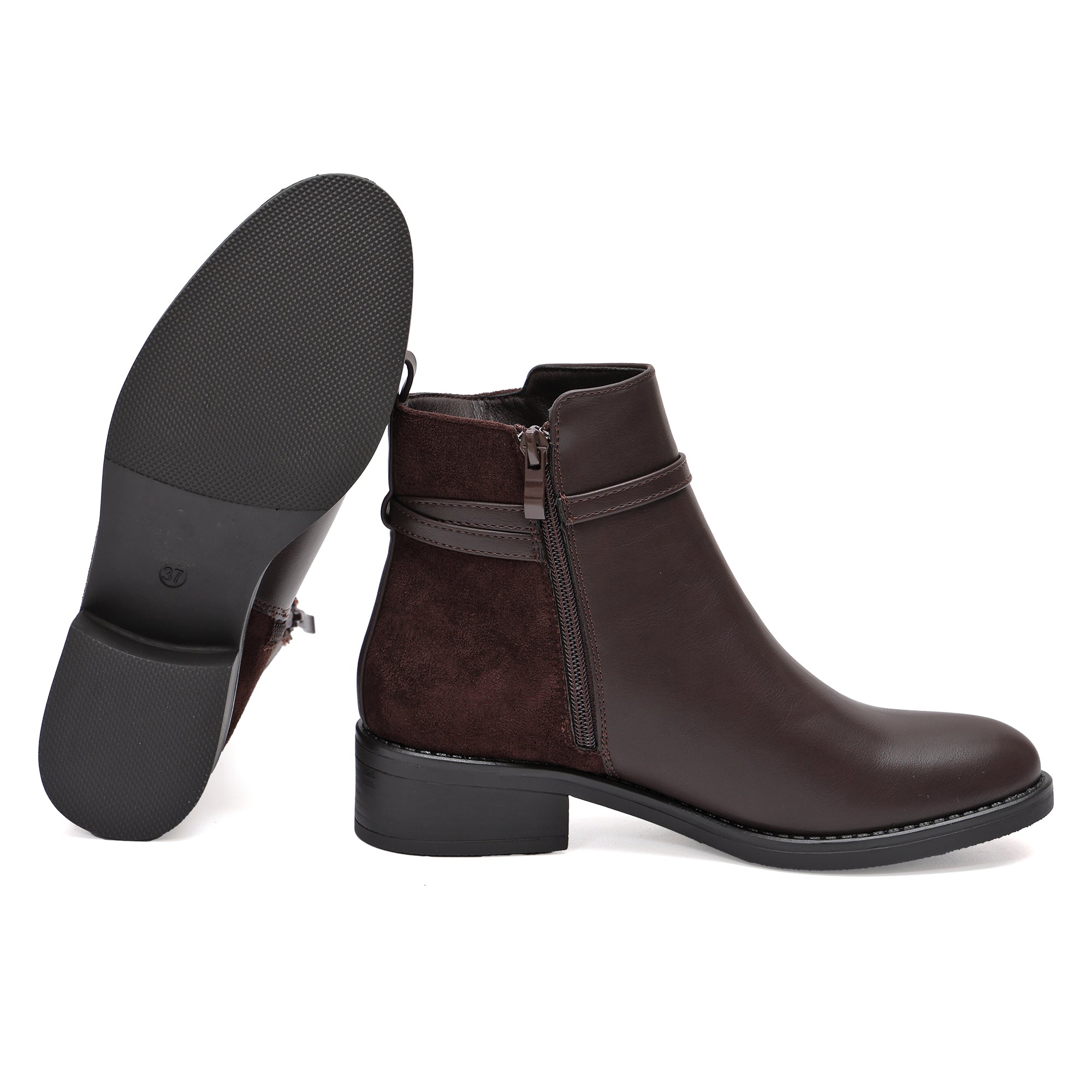 Stivaletto in simil pelle con fibbia dorata- Art.68328